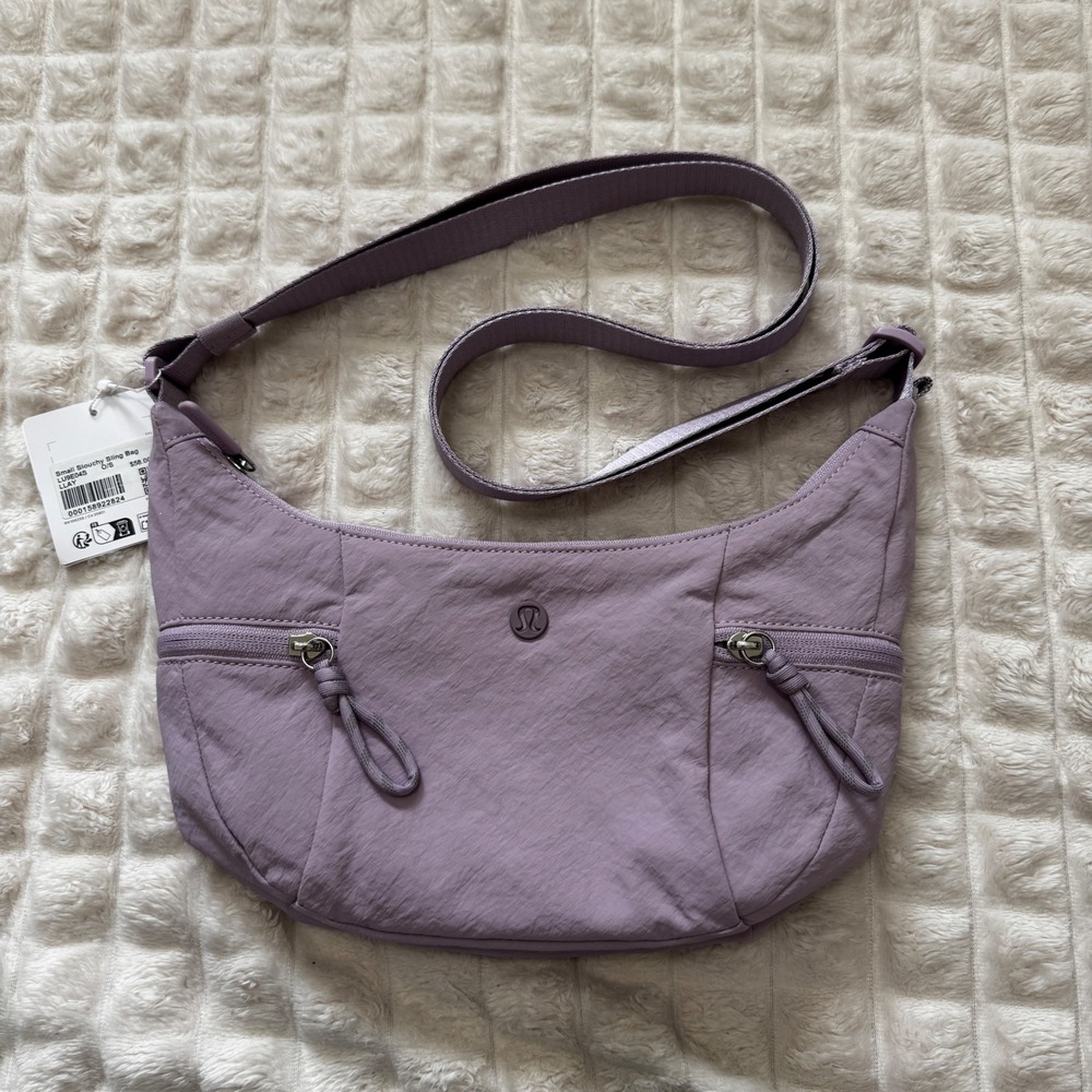 NEW Lululemon Small Slouchy Sling Bag Lilac Purple Casual Travel Water Repellent